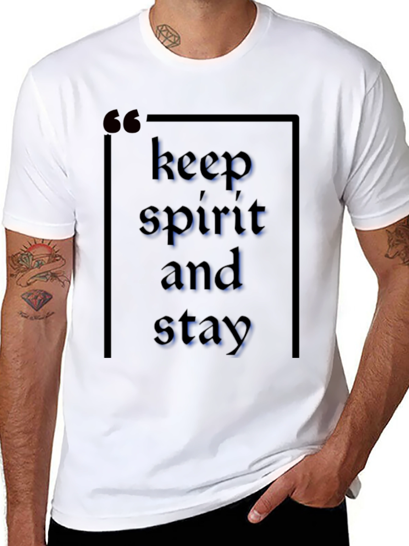 Keep Spirit and Stay Trendy Black T-Shirt