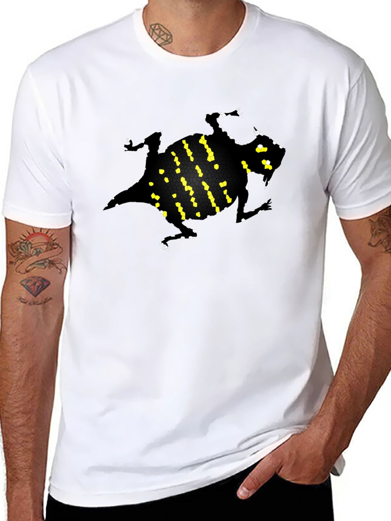 Black T-Shirt with Unique Frog Graphic