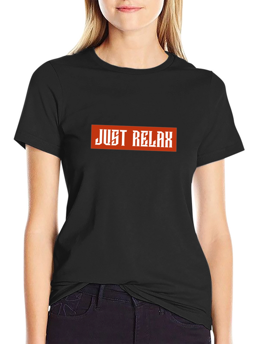 Just Relax Black Graphic Tee