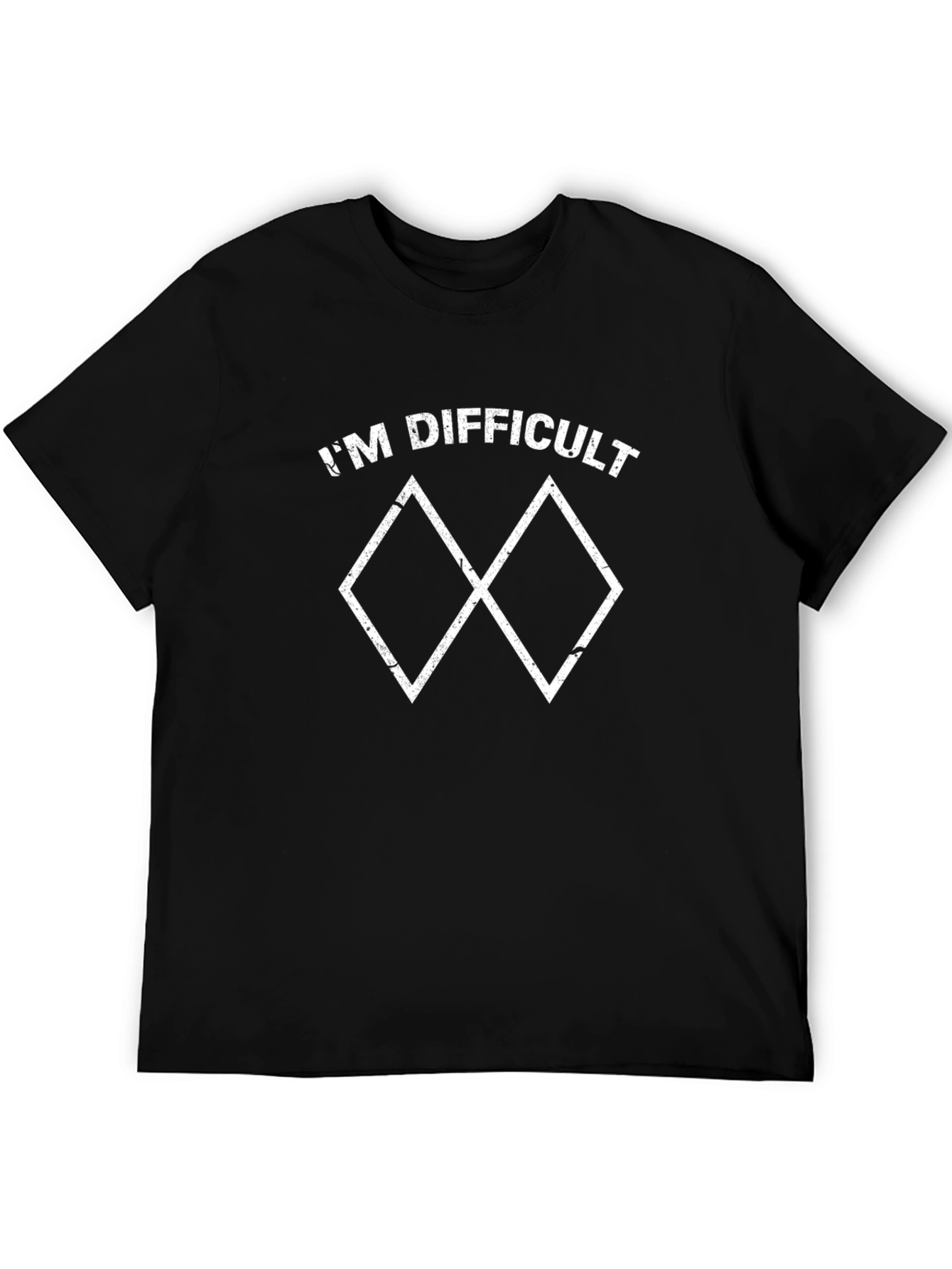 Difficult Ski Trail Black T-Shirt