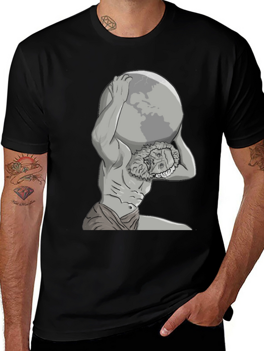 Atlas Globe T-Shirt - Black Graphic Tee