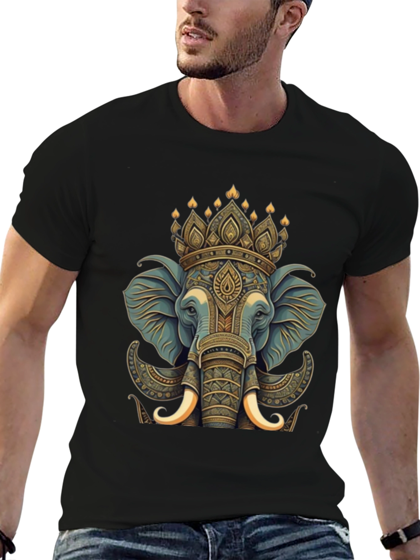 Elephant King Graphic Tee - Premium Cotton