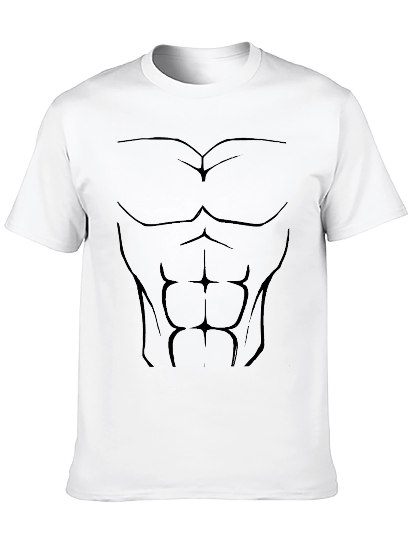Muscle Print Mens Black Short Sleeve T-Shirt
