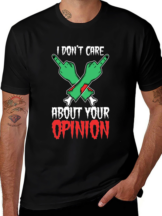 I Dont Care Opinion T-Shirt - Zombie Fingers