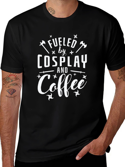 Fueled by Cosplay and Coffee Black T-Shirt