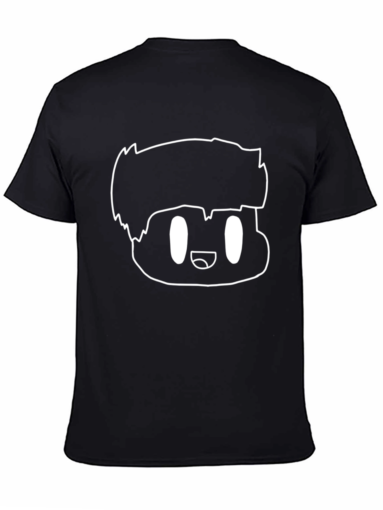 Cartoon Character Graphic Tee - Black