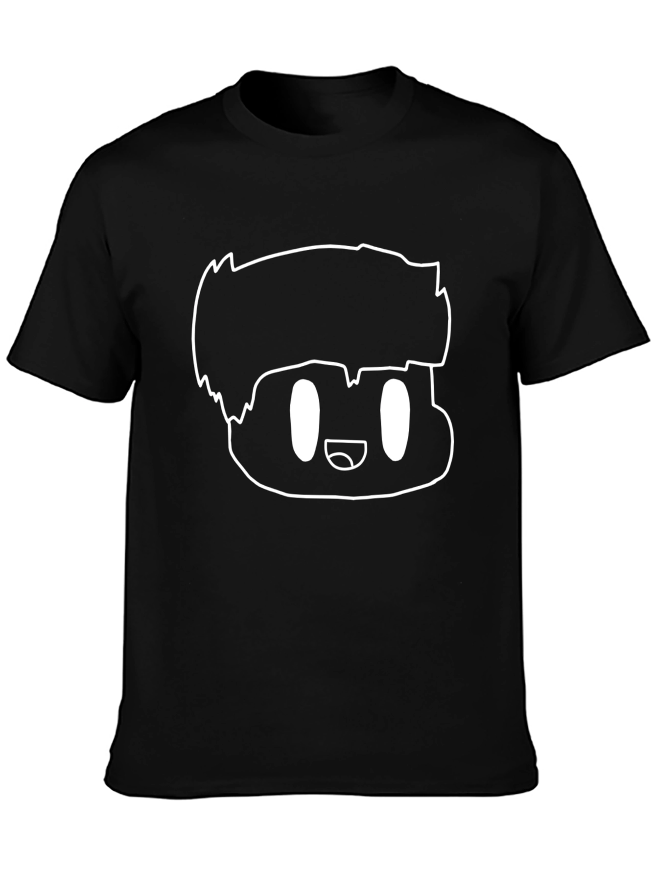 Cartoon Character Graphic Tee - Black