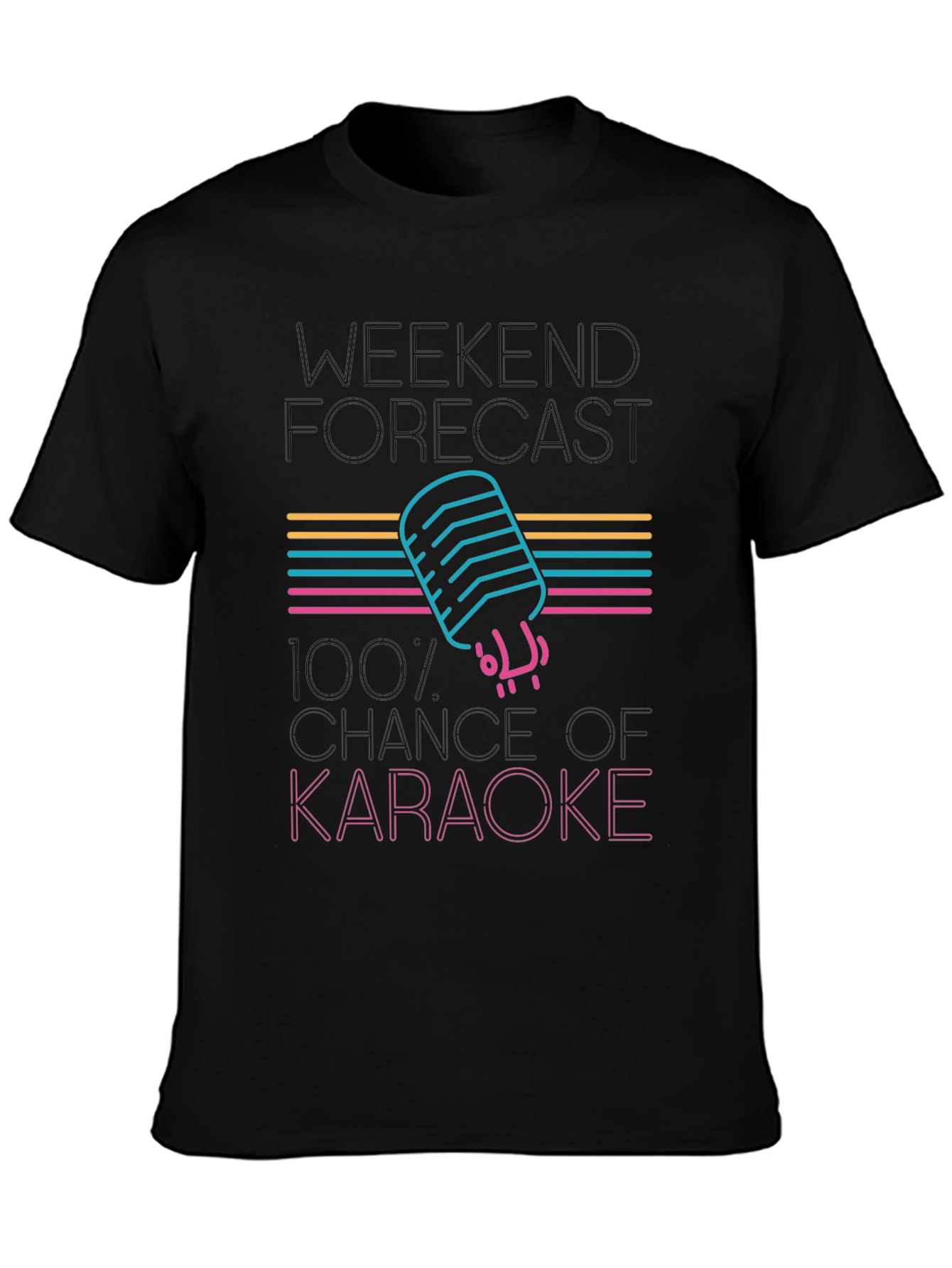 Karaoke Forecast T-Shirt - Weekend Vibes!