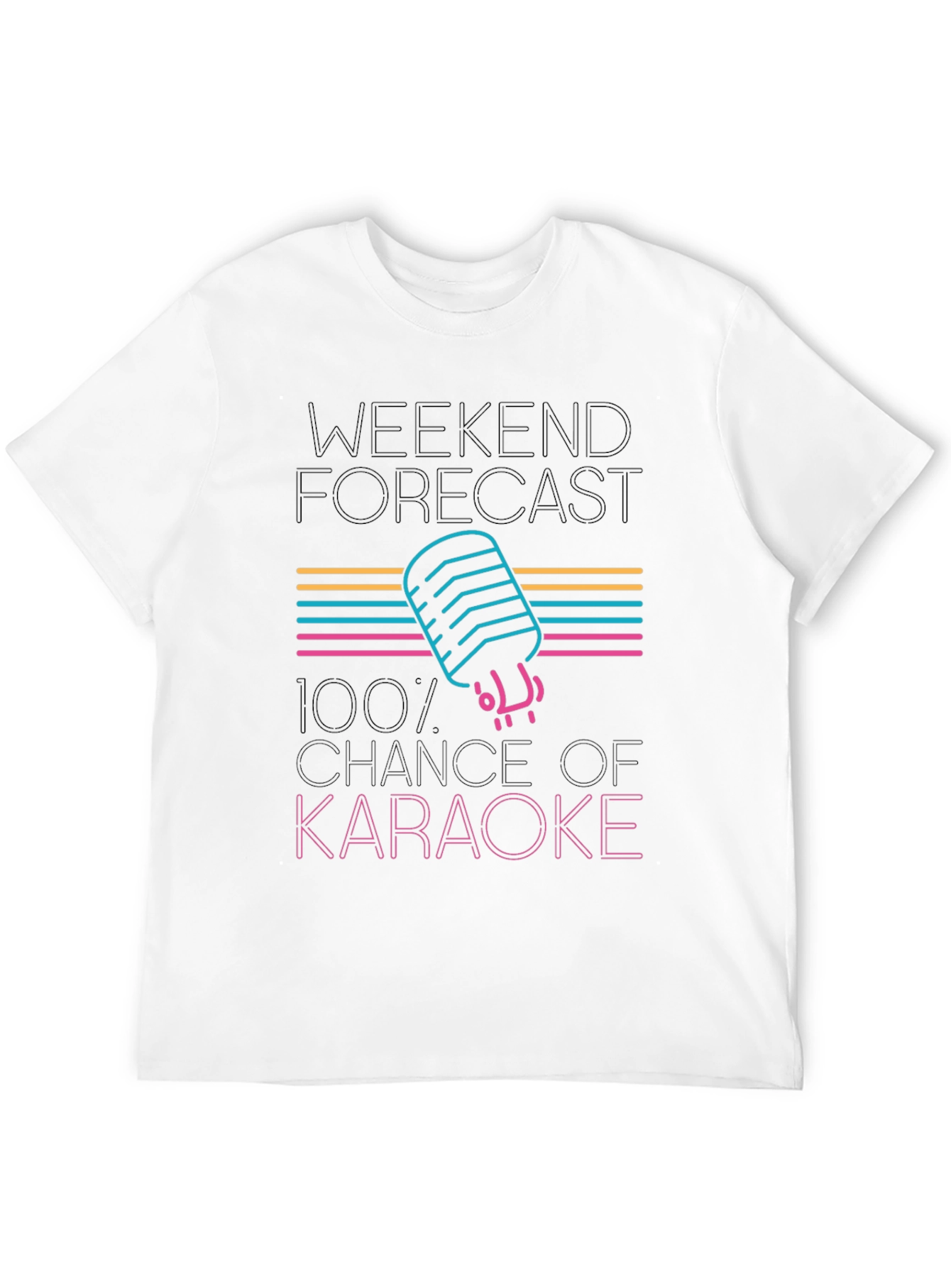 Karaoke Forecast T-Shirt - Weekend Vibes!