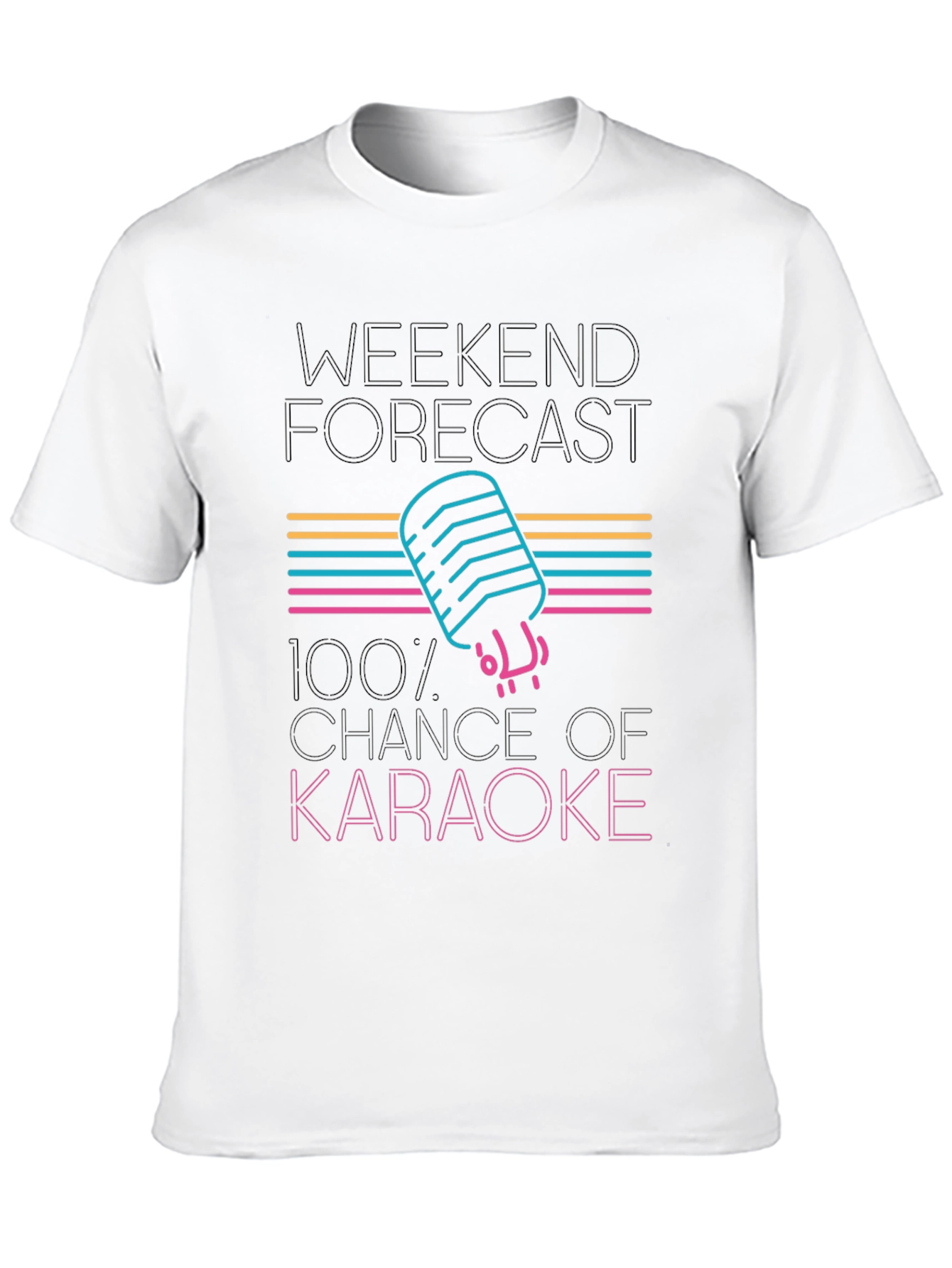 Karaoke Forecast T-Shirt - Weekend Vibes!