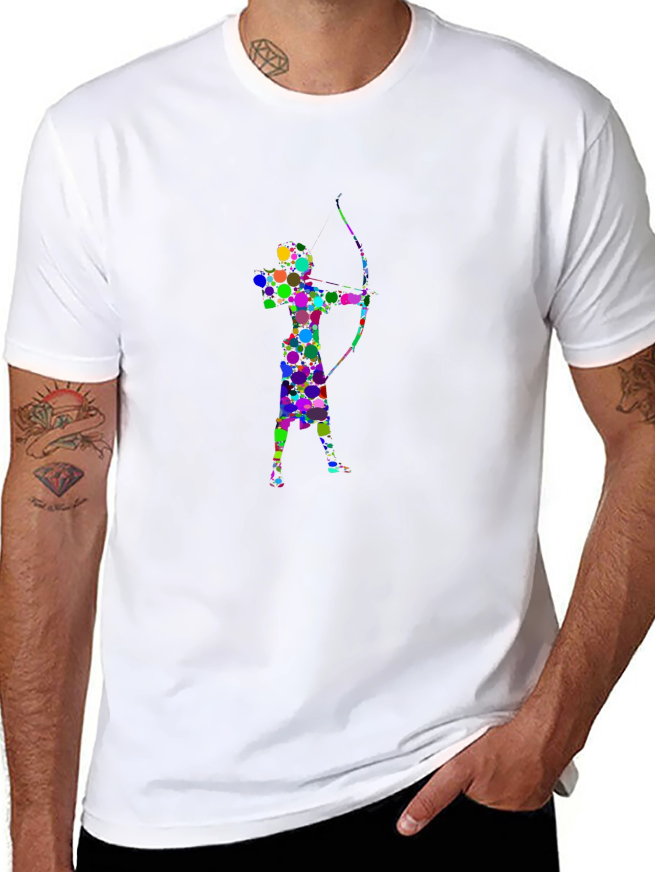 Archer Silhouette Graphic Tee - Stylish Black T-Shirt