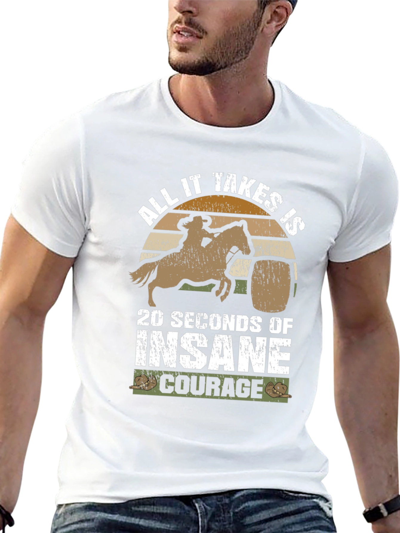 Insane Courage Rodeo Barrel Racing T-Shirt