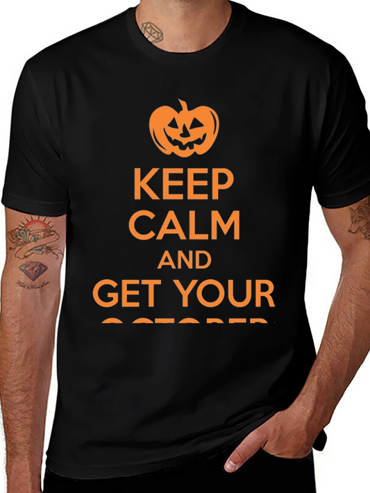 Keep Calm & Get Your October Pumpkin T-Shirt