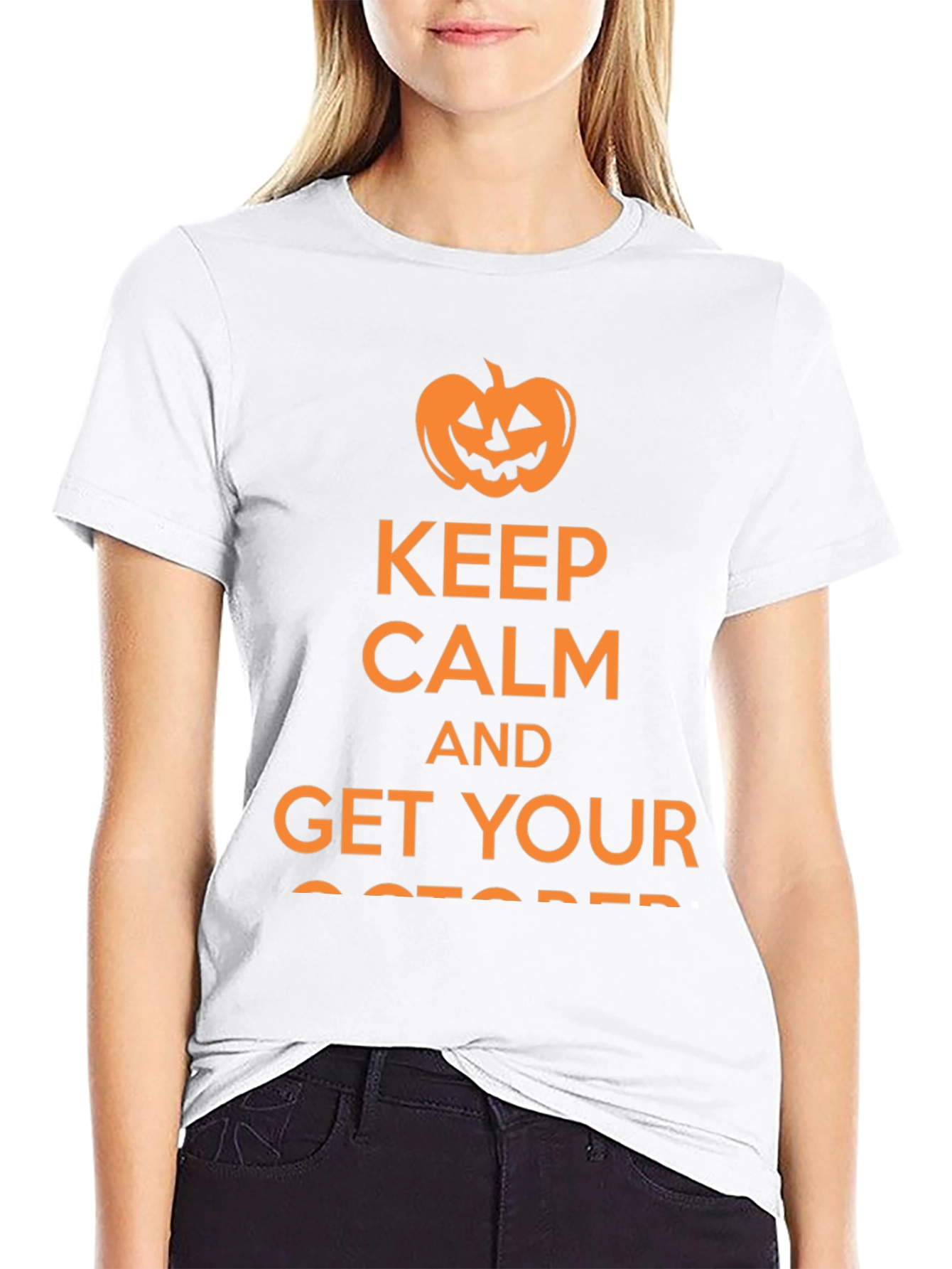Keep Calm & Get Your October Pumpkin T-Shirt