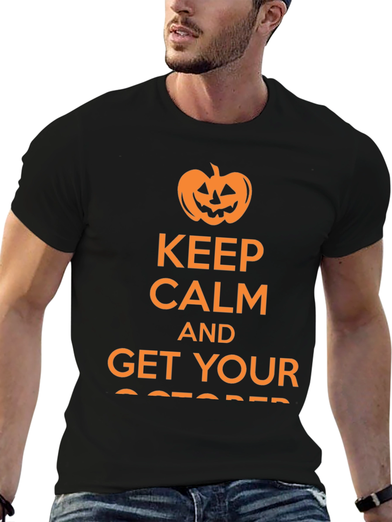 Keep Calm & Get Your October Pumpkin T-Shirt