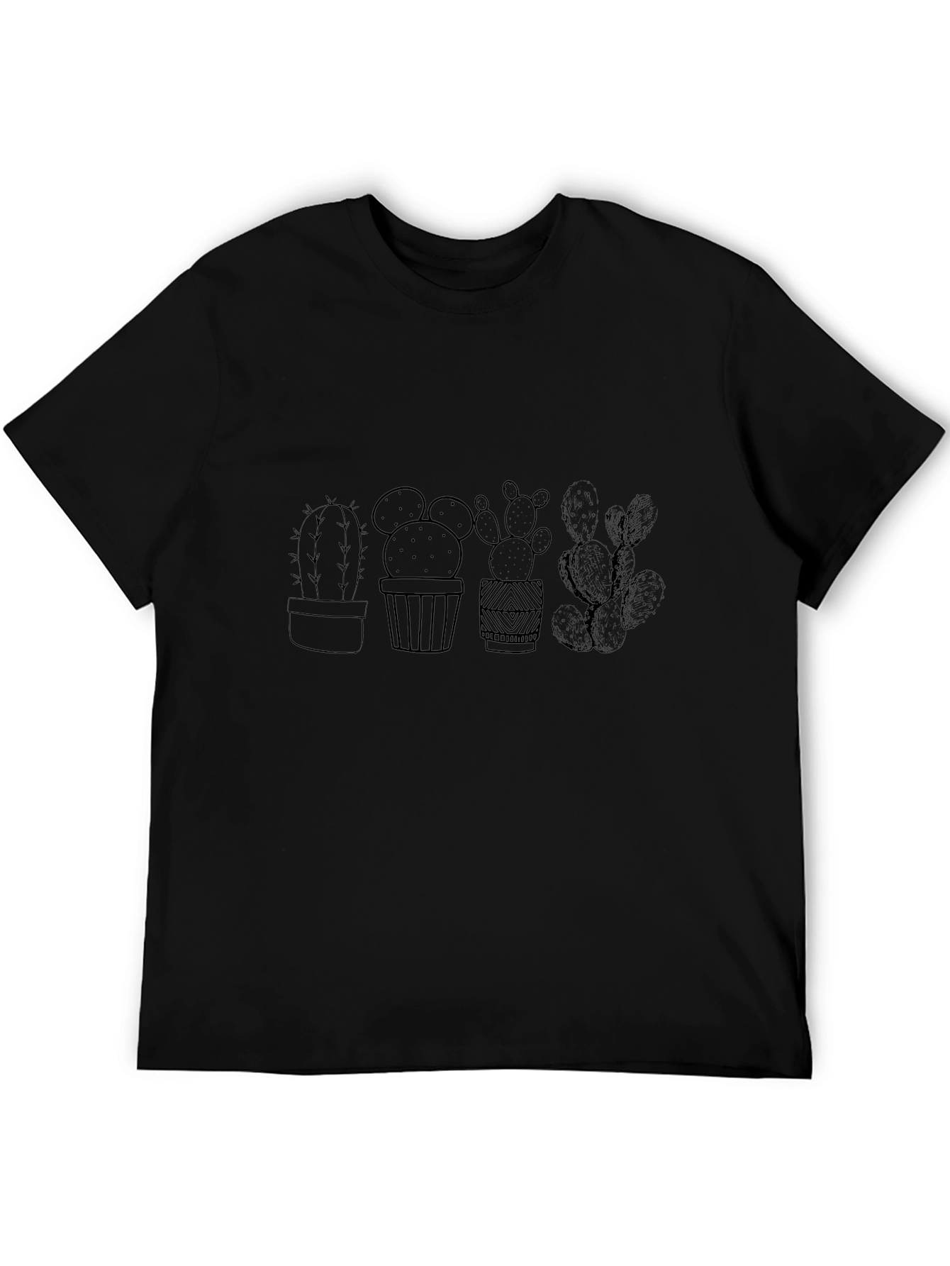 Cactus Plant Graphic Black T-Shirt