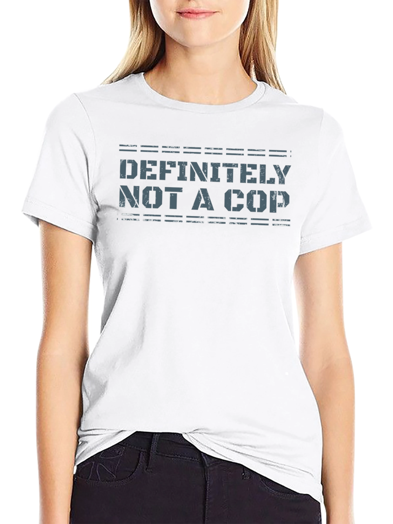 Definitely Not a Cop Mens Black T-Shirt