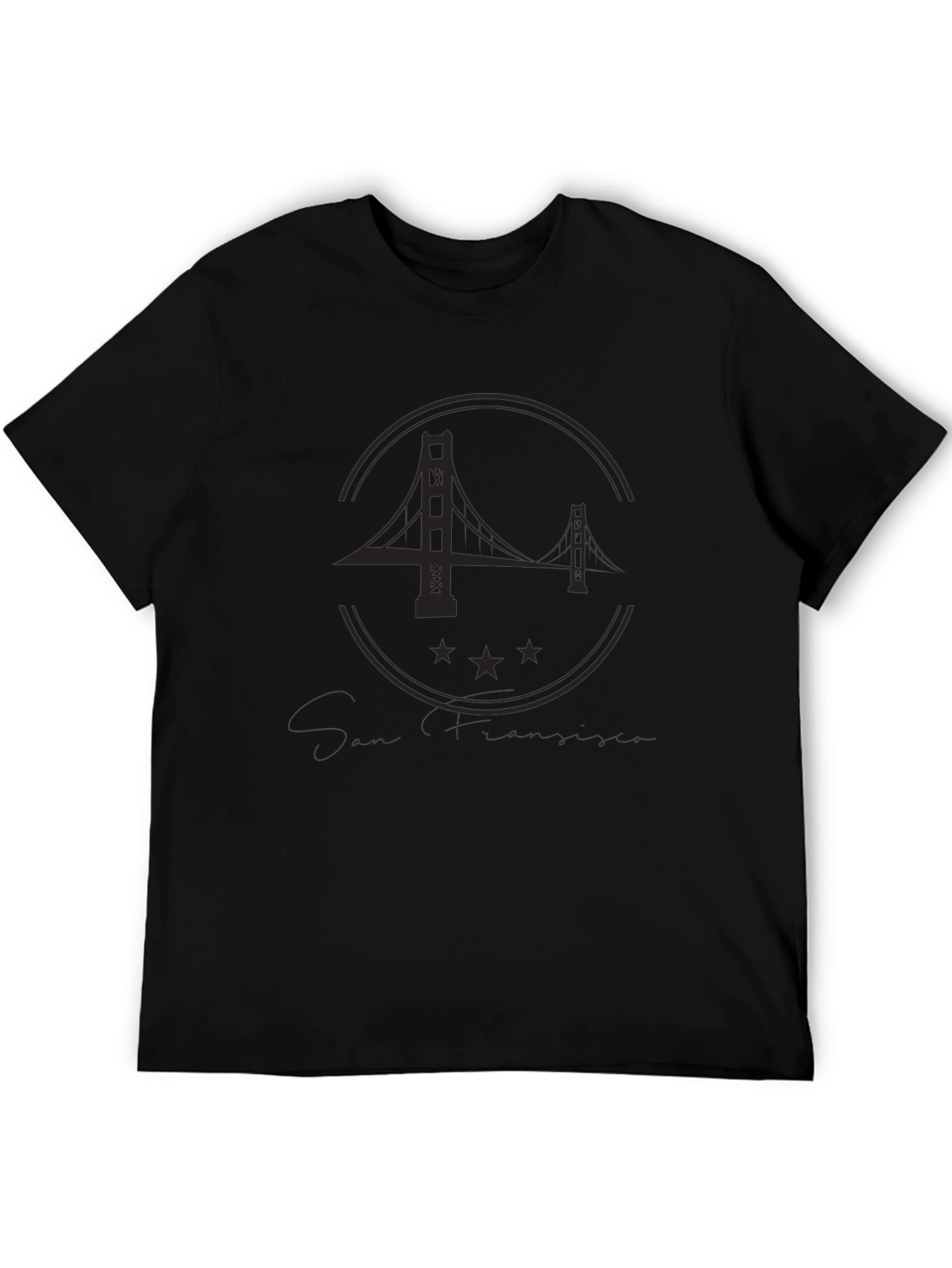 Golden Gate Bridge Black T-Shirt