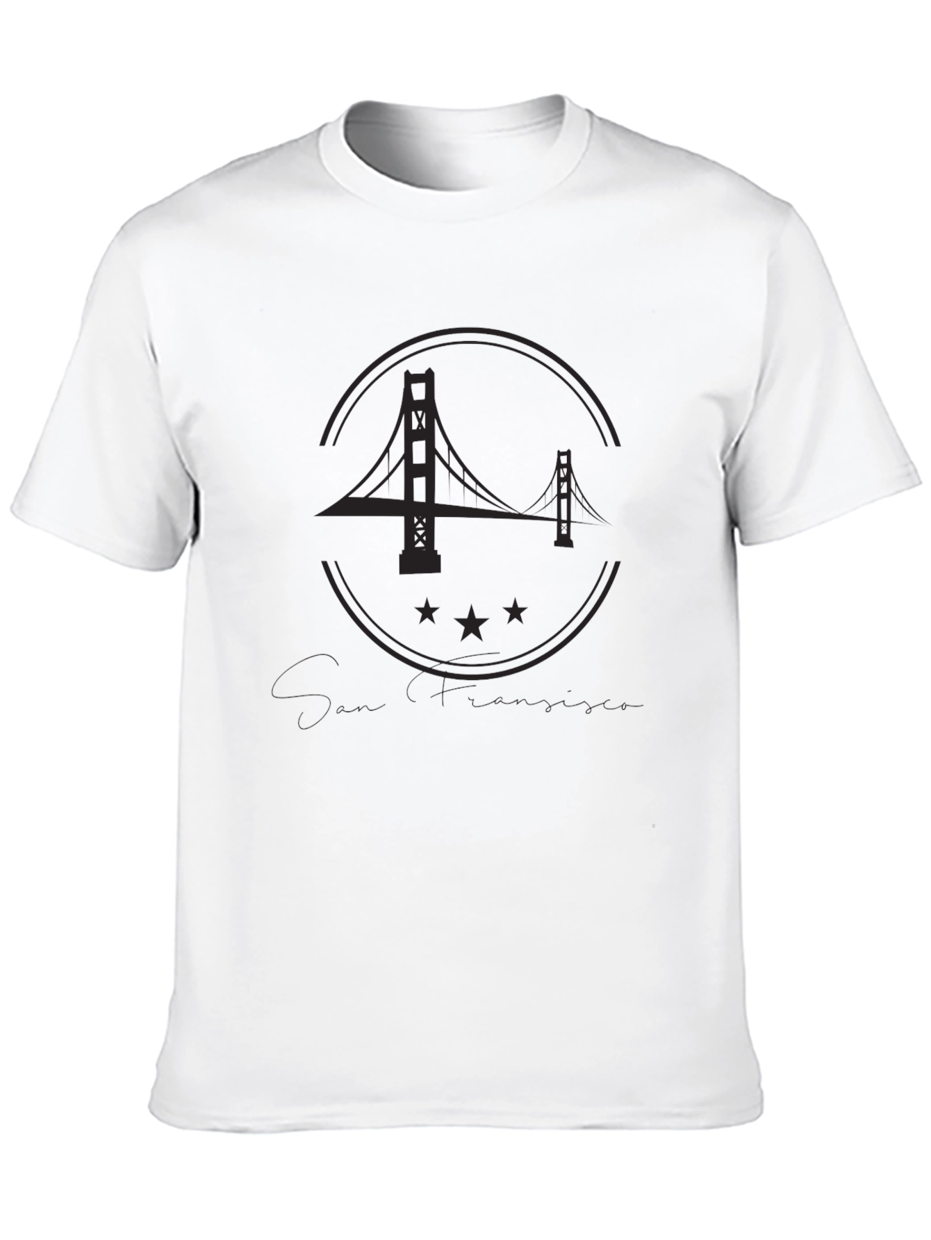 Golden Gate Bridge Black T-Shirt