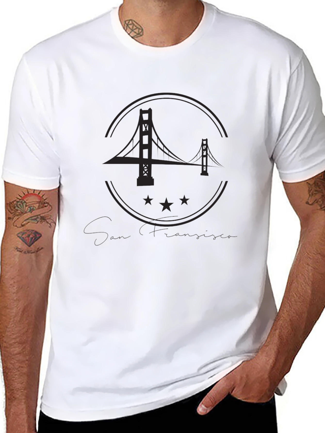 Golden Gate Bridge Black T-Shirt