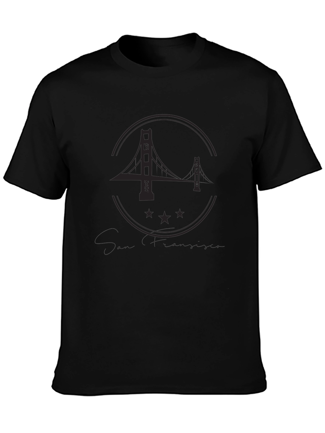 Golden Gate Bridge Black T-Shirt