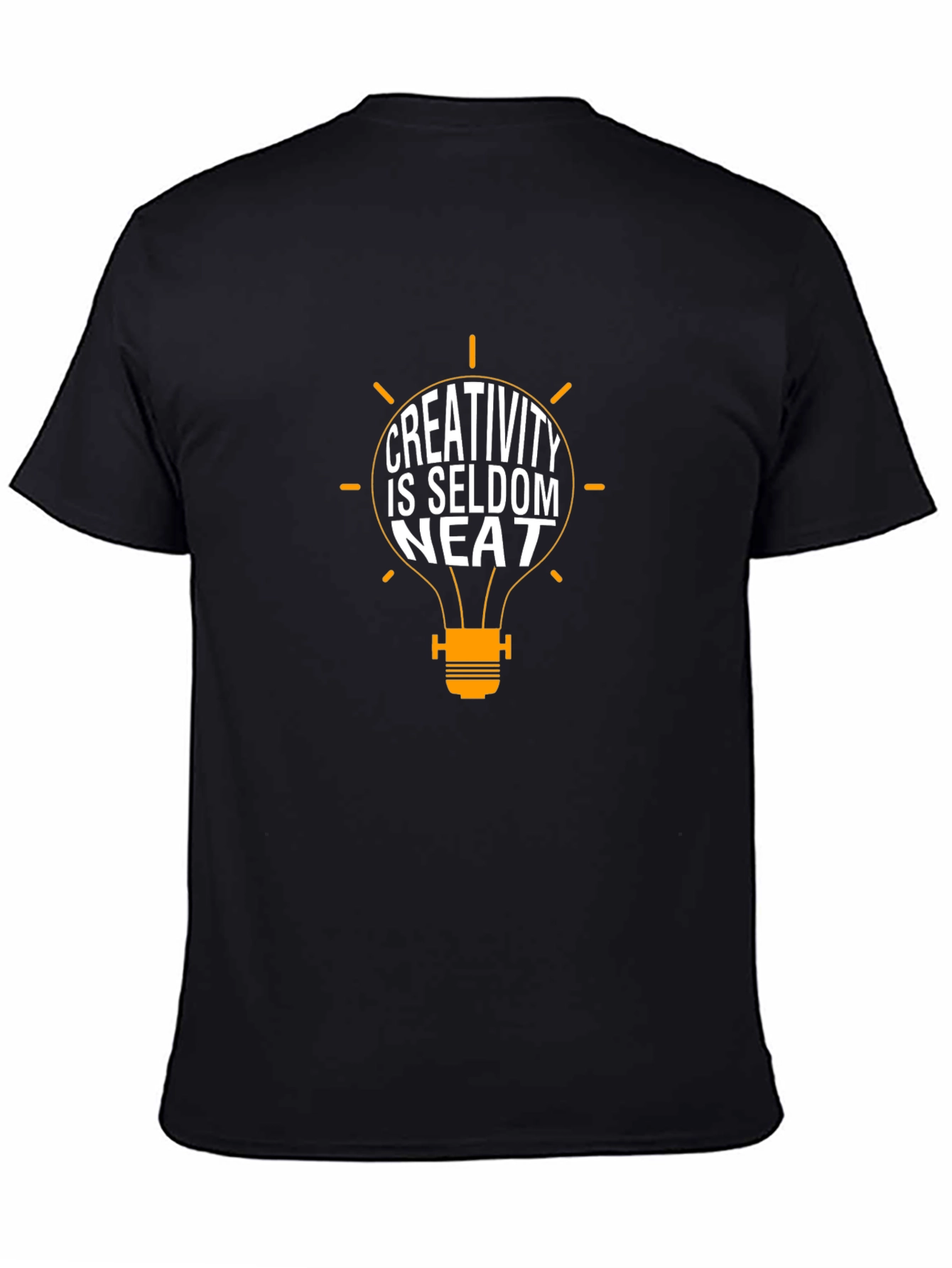 Creativity is Seldom Neat Black Graphic Tee