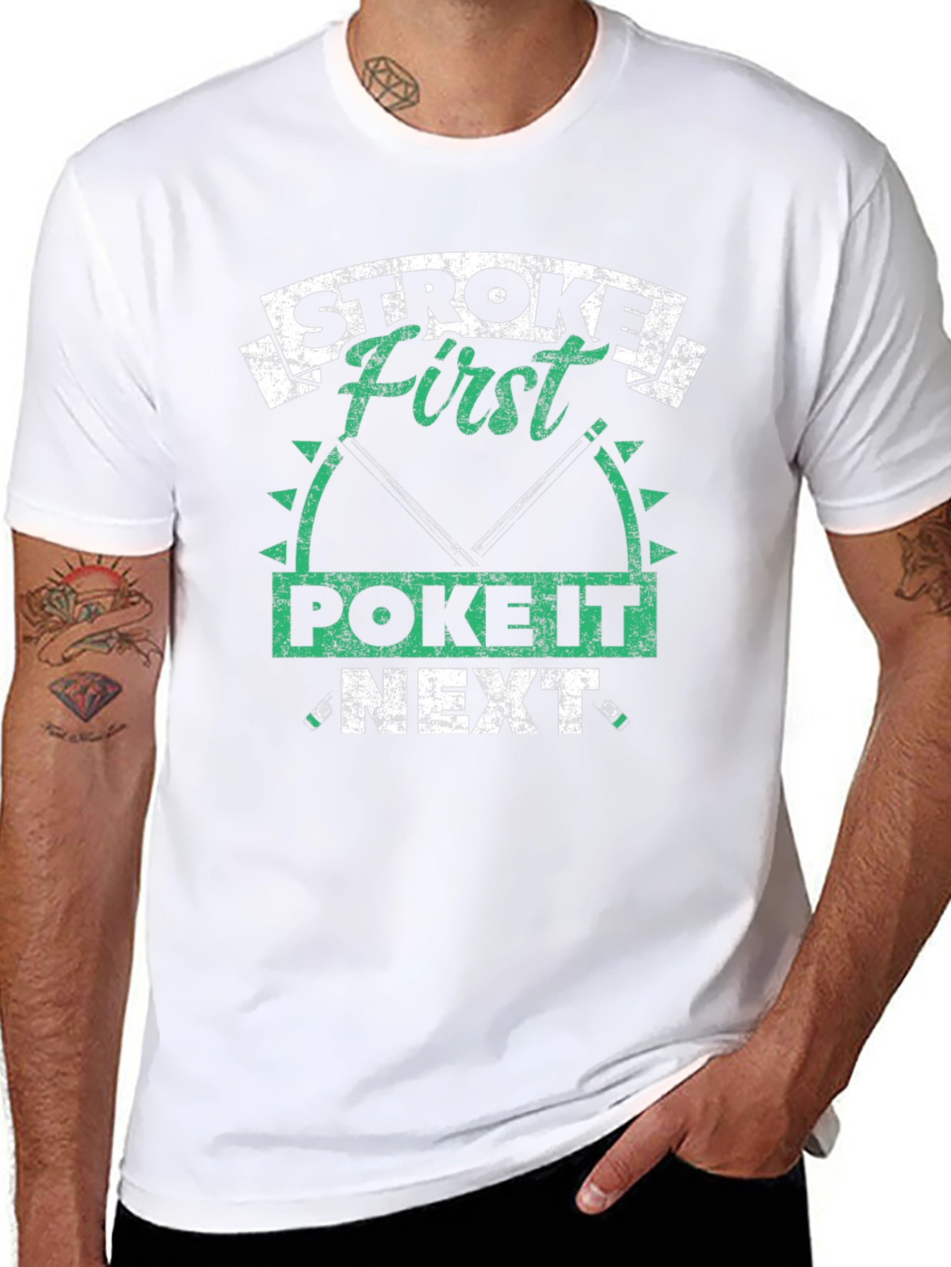 Stroke First Poke It Next Fishing T-Shirt