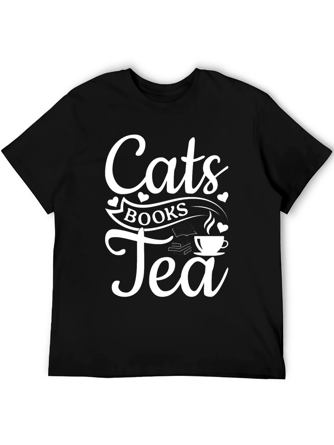 Cats Books Tea T-Shirt - Cozy & Cute