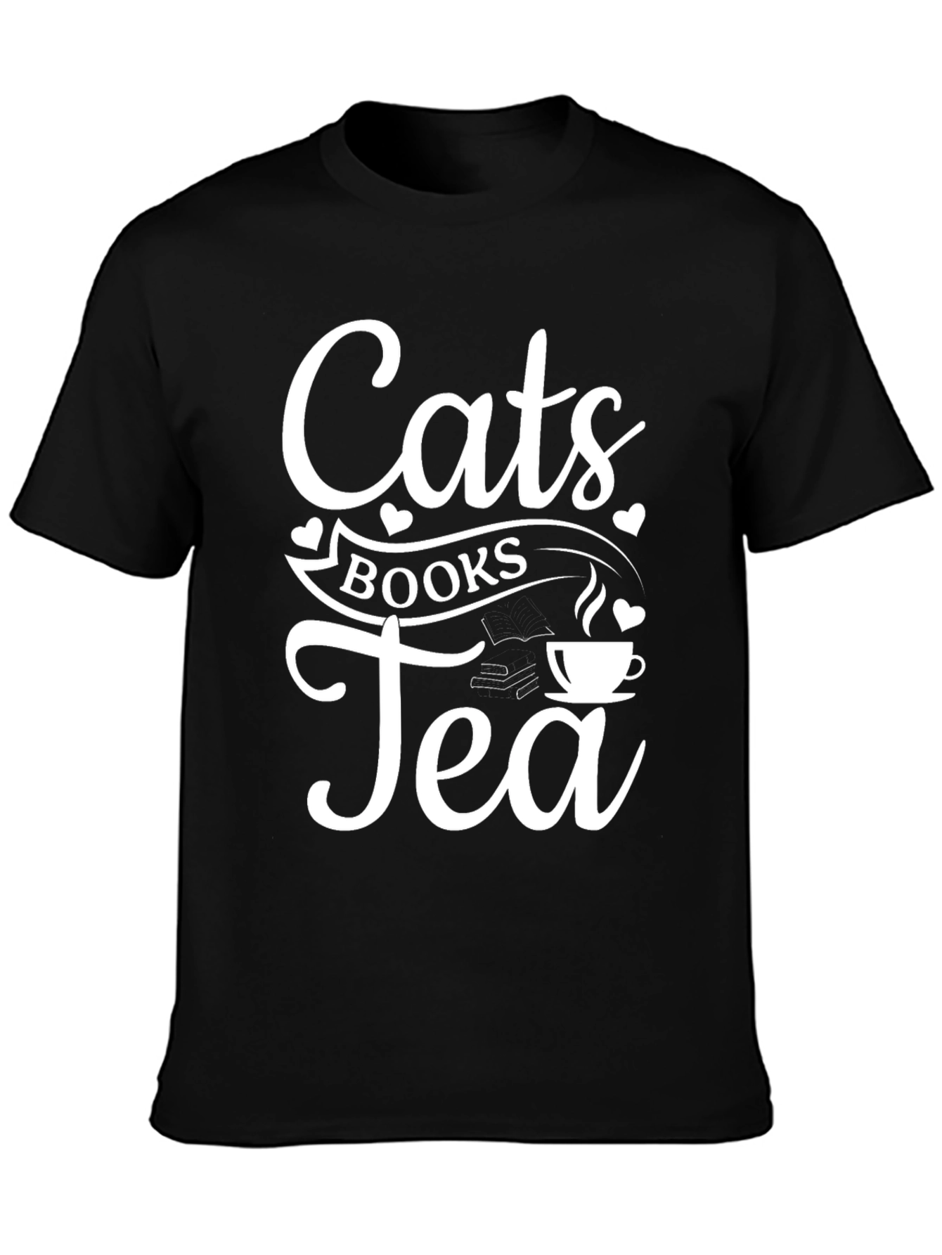 Cats Books Tea T-Shirt - Cozy & Cute