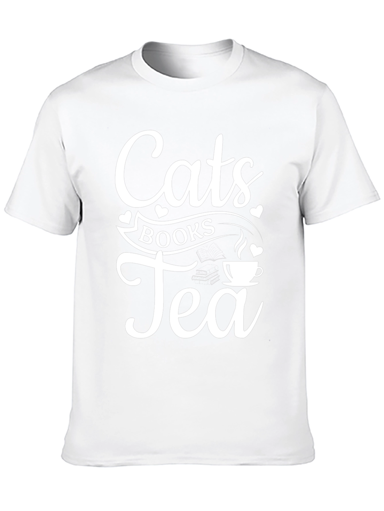 Cats Books Tea T-Shirt - Cozy & Cute