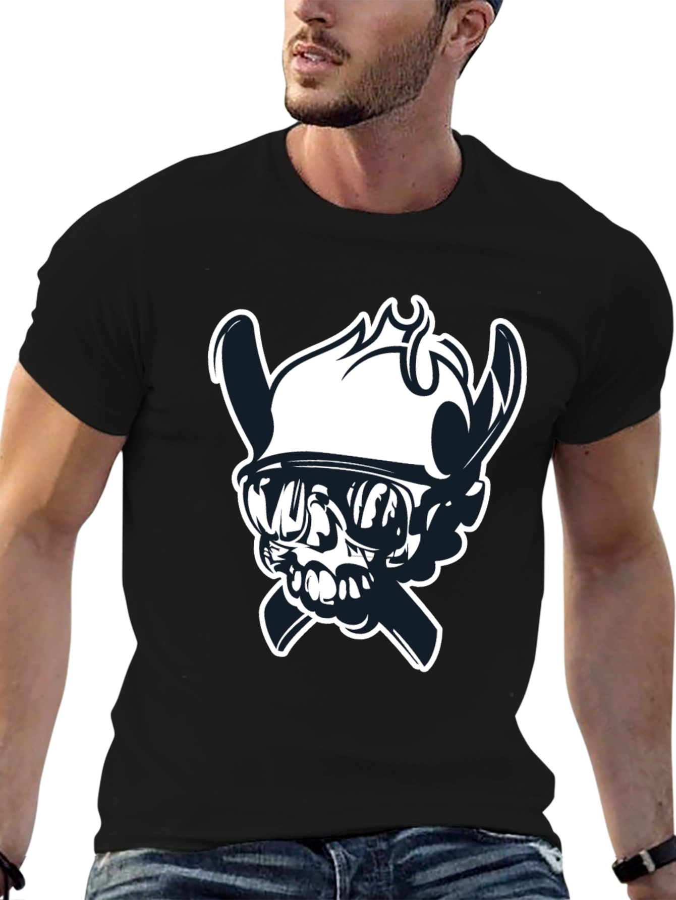 Skull Viking T-Shirt - Bold Graphic Tee