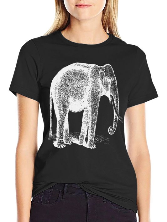 Elephant Graphic Tee - Black Casual Shirt