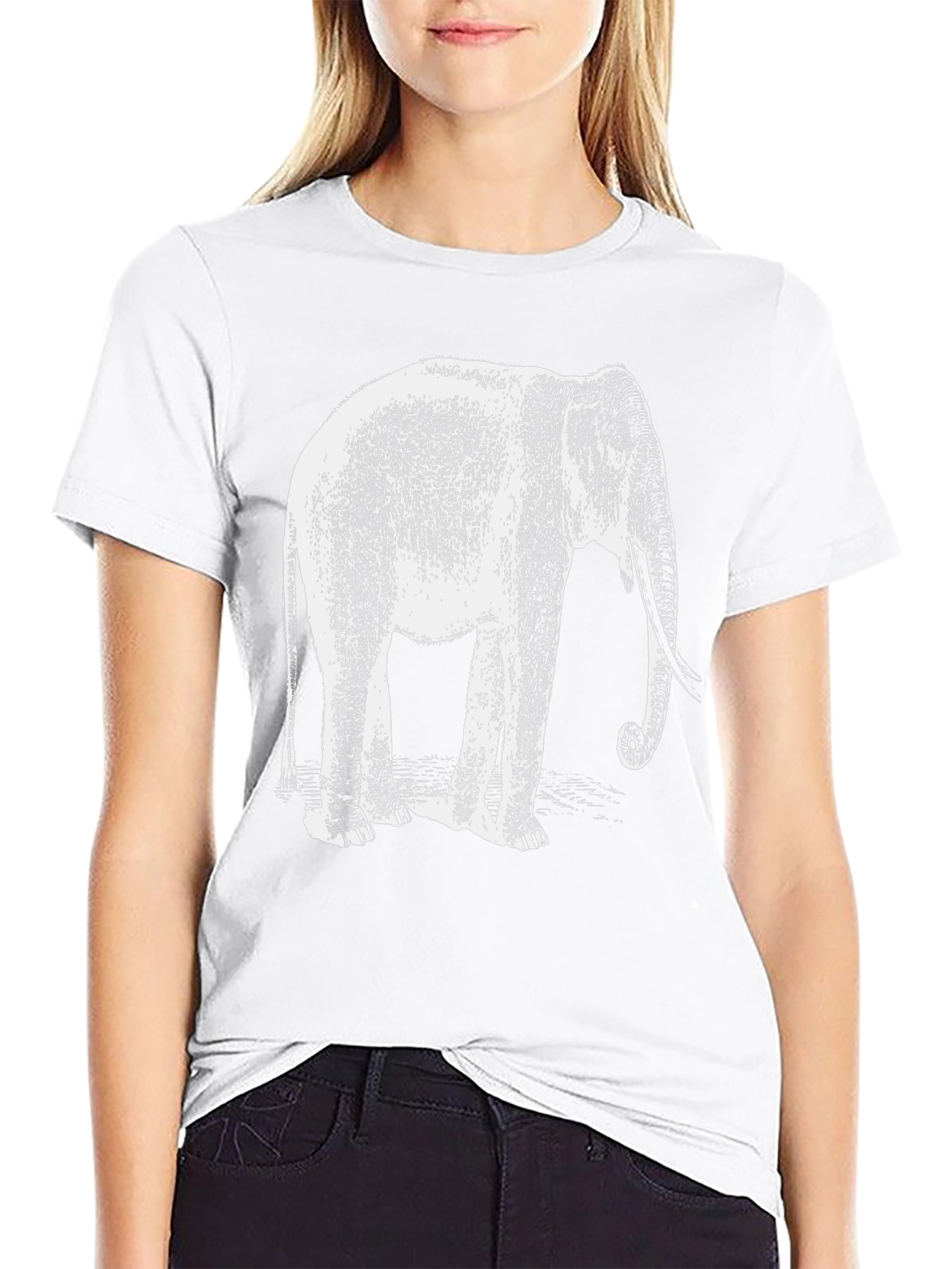 Elephant Graphic Tee - Black Casual Shirt