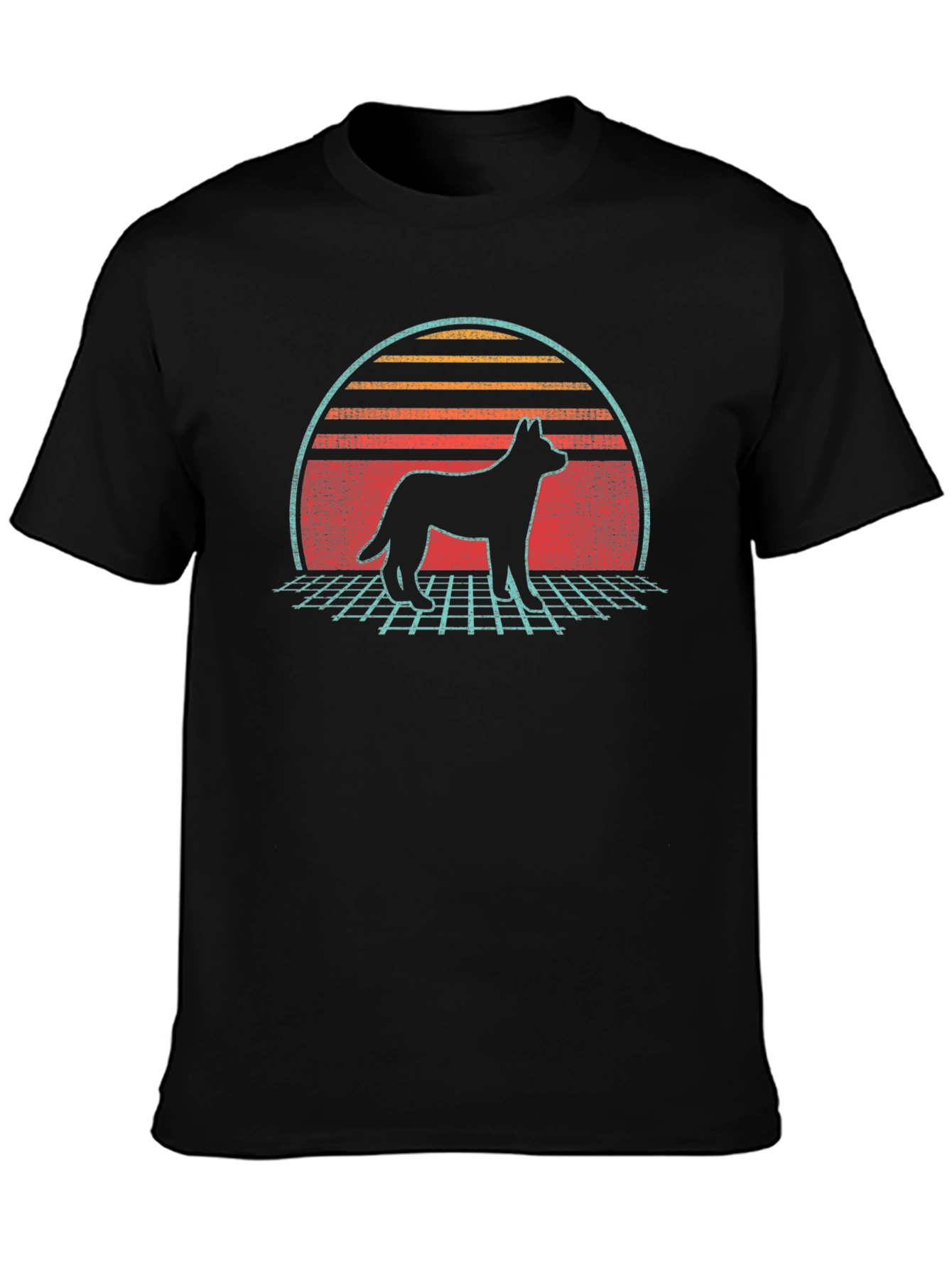 Retro Dog Silhouette Graphic Tee