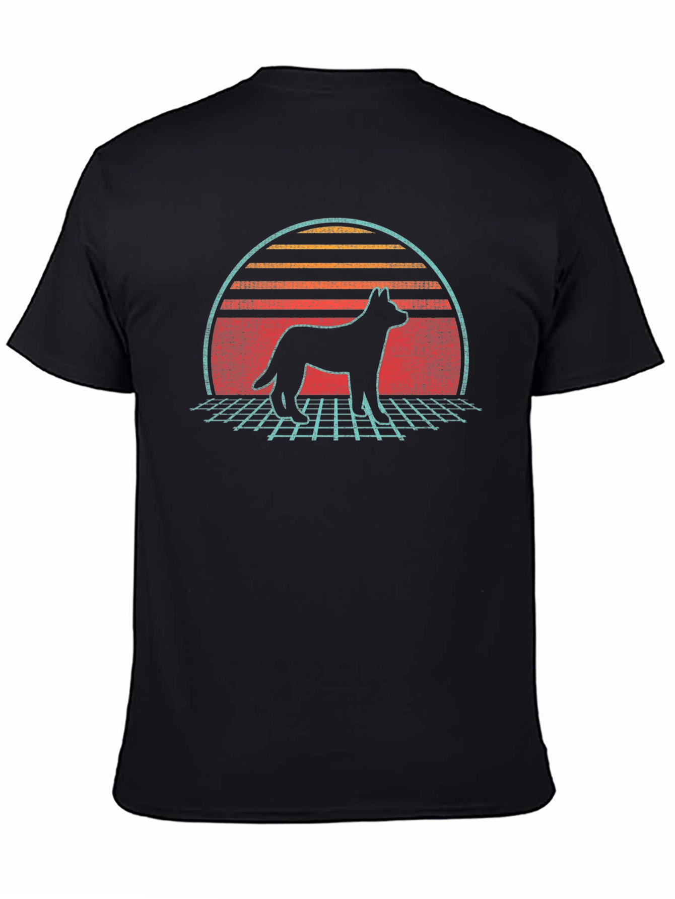 Retro Dog Silhouette Graphic Tee