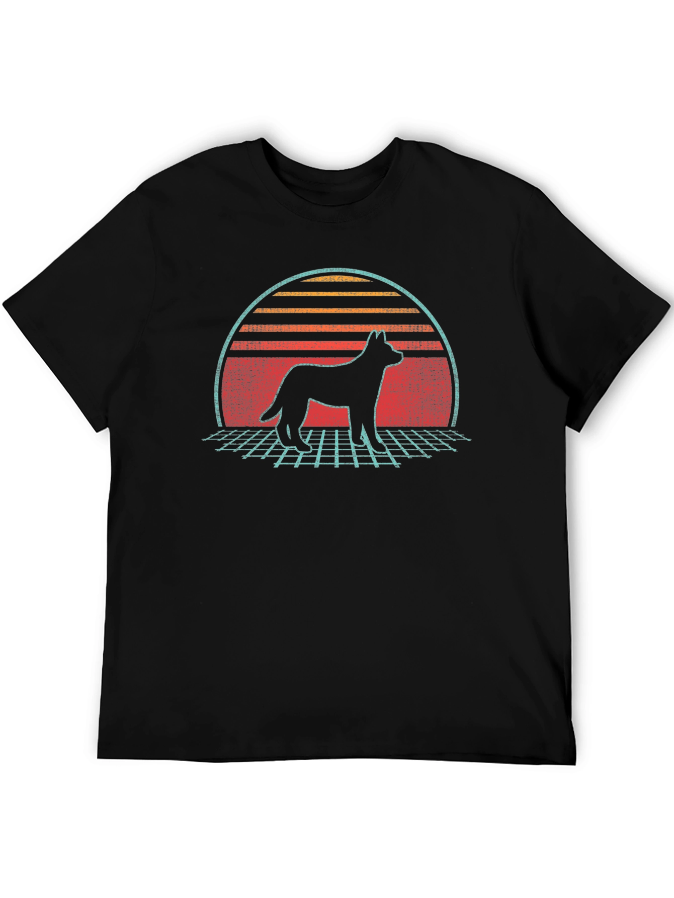 Retro Dog Silhouette Graphic Tee