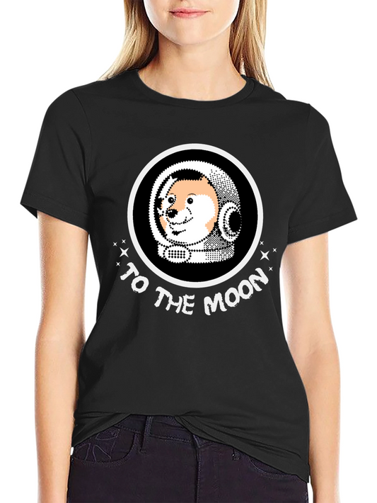 Doge to the Moon Black T-Shirt