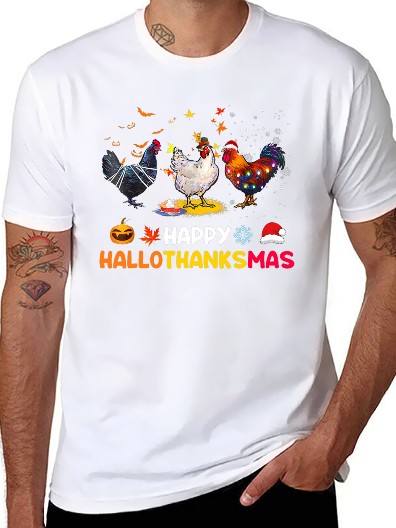 Happy Hallothanksmas Chicken T-Shirt
