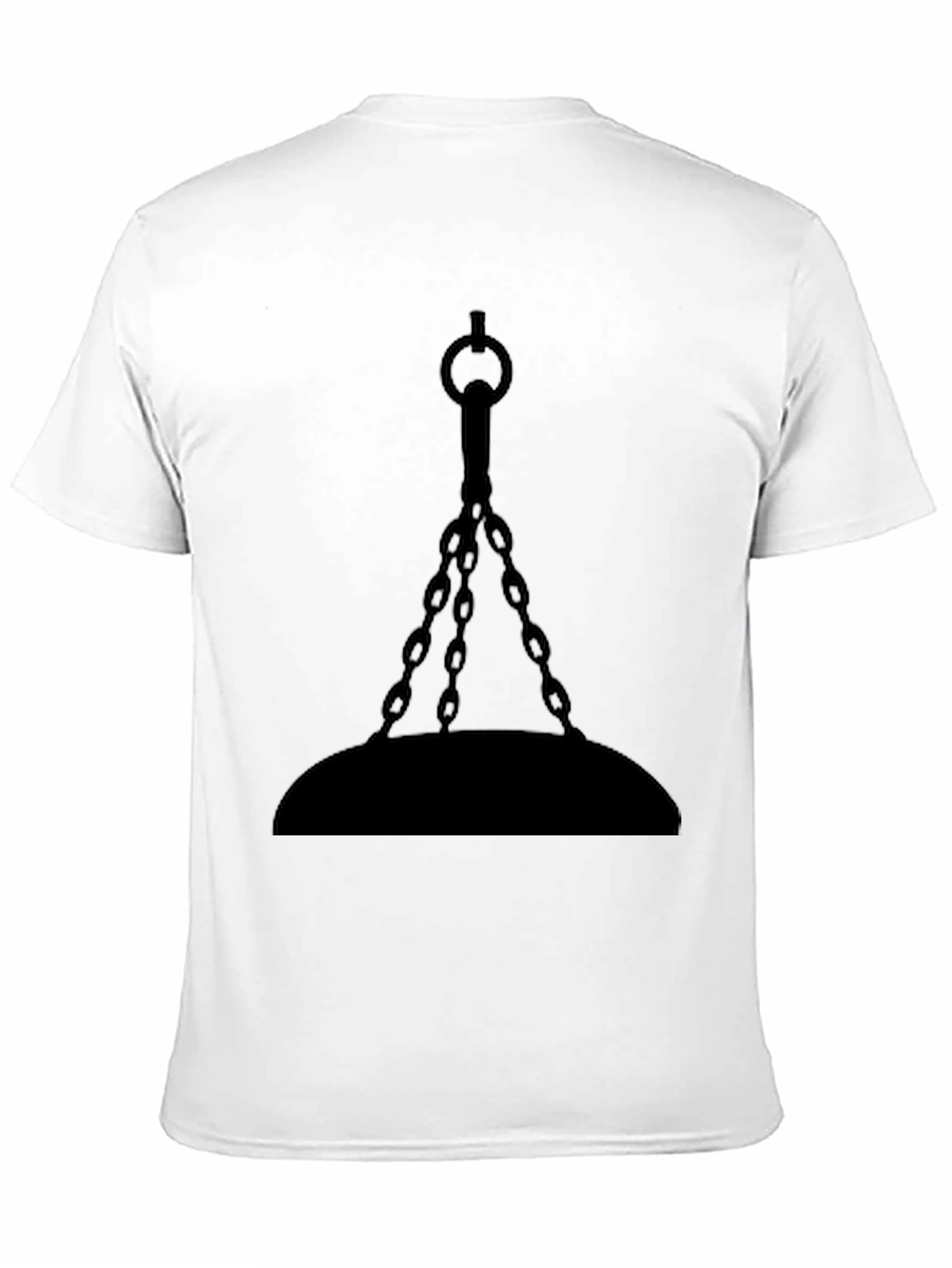 Gothic Hanging Chain Design Black T-Shirt
