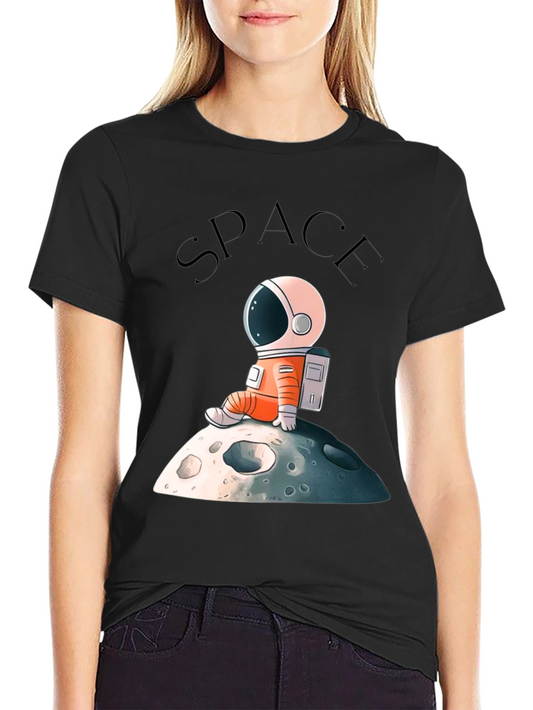 Astronaut on Moon Graphic T-Shirt