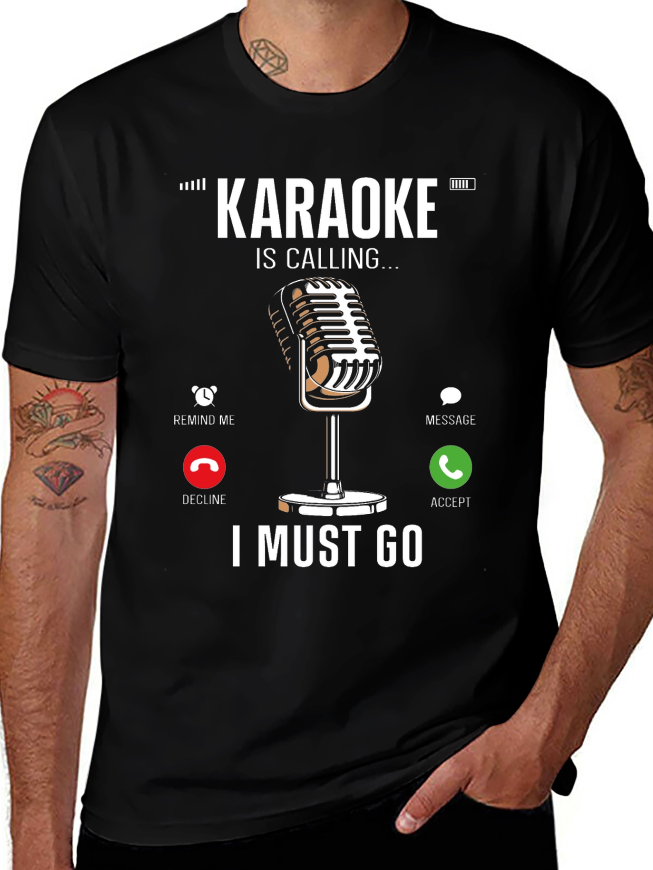 Karaoke Calling T-Shirt - Music Lover Tee