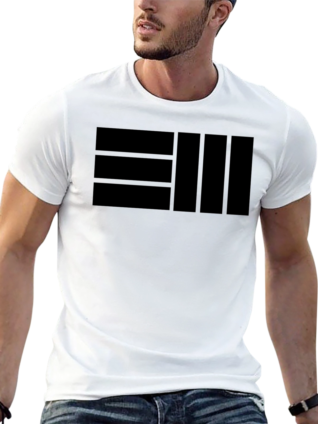 Modern Black Graphic Tee - Minimalist Design
