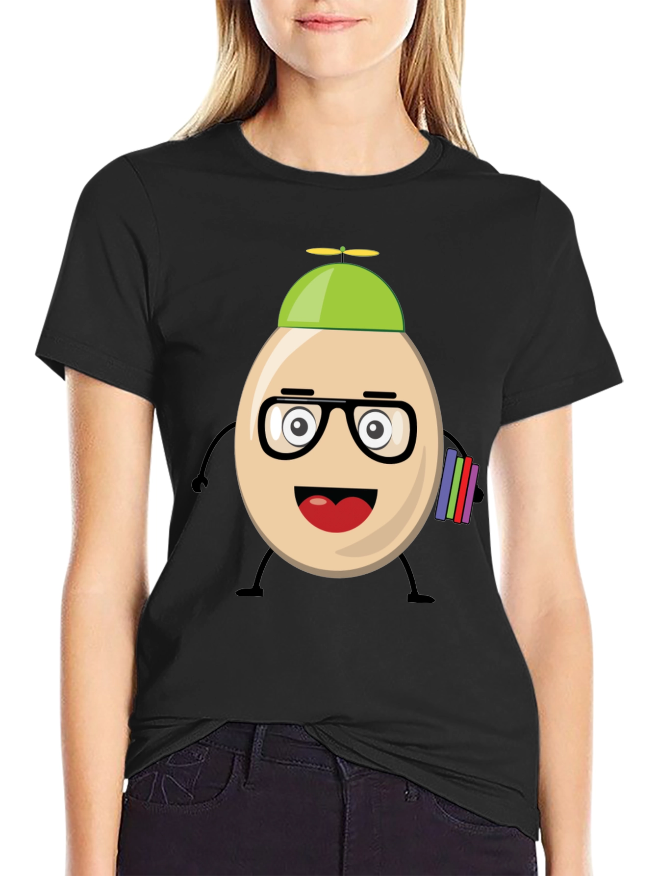 Funny Egg Nerd Graphic T-Shirt