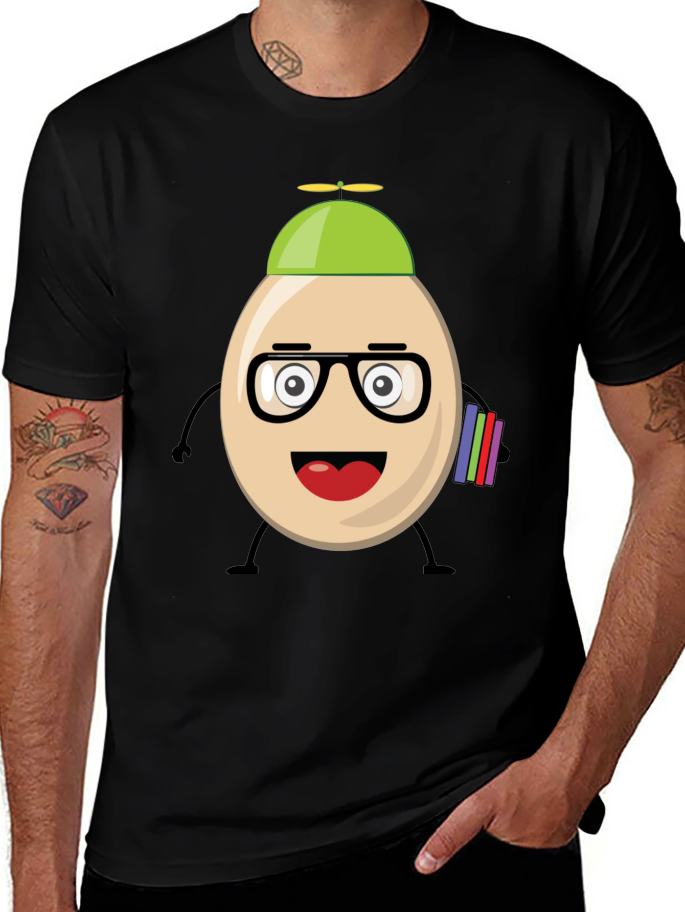 Funny Egg Nerd Graphic T-Shirt