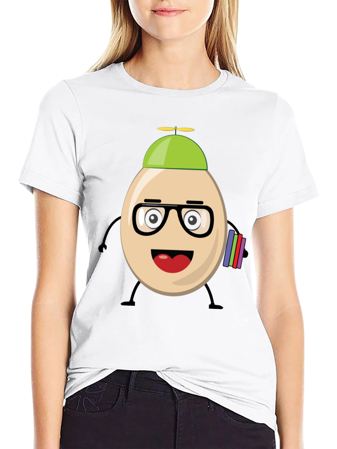 Funny Egg Nerd Graphic T-Shirt