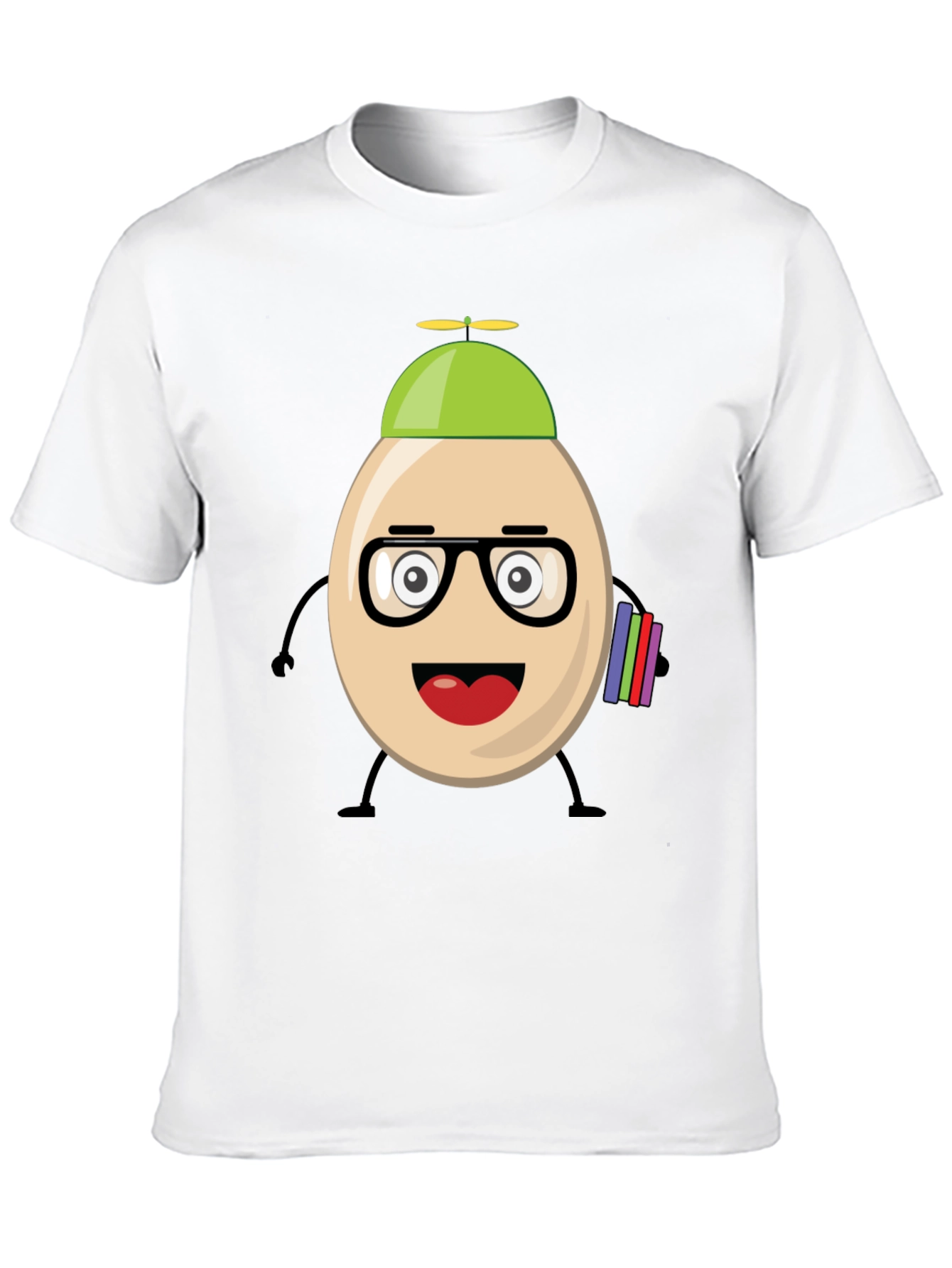 Funny Egg Nerd Graphic T-Shirt