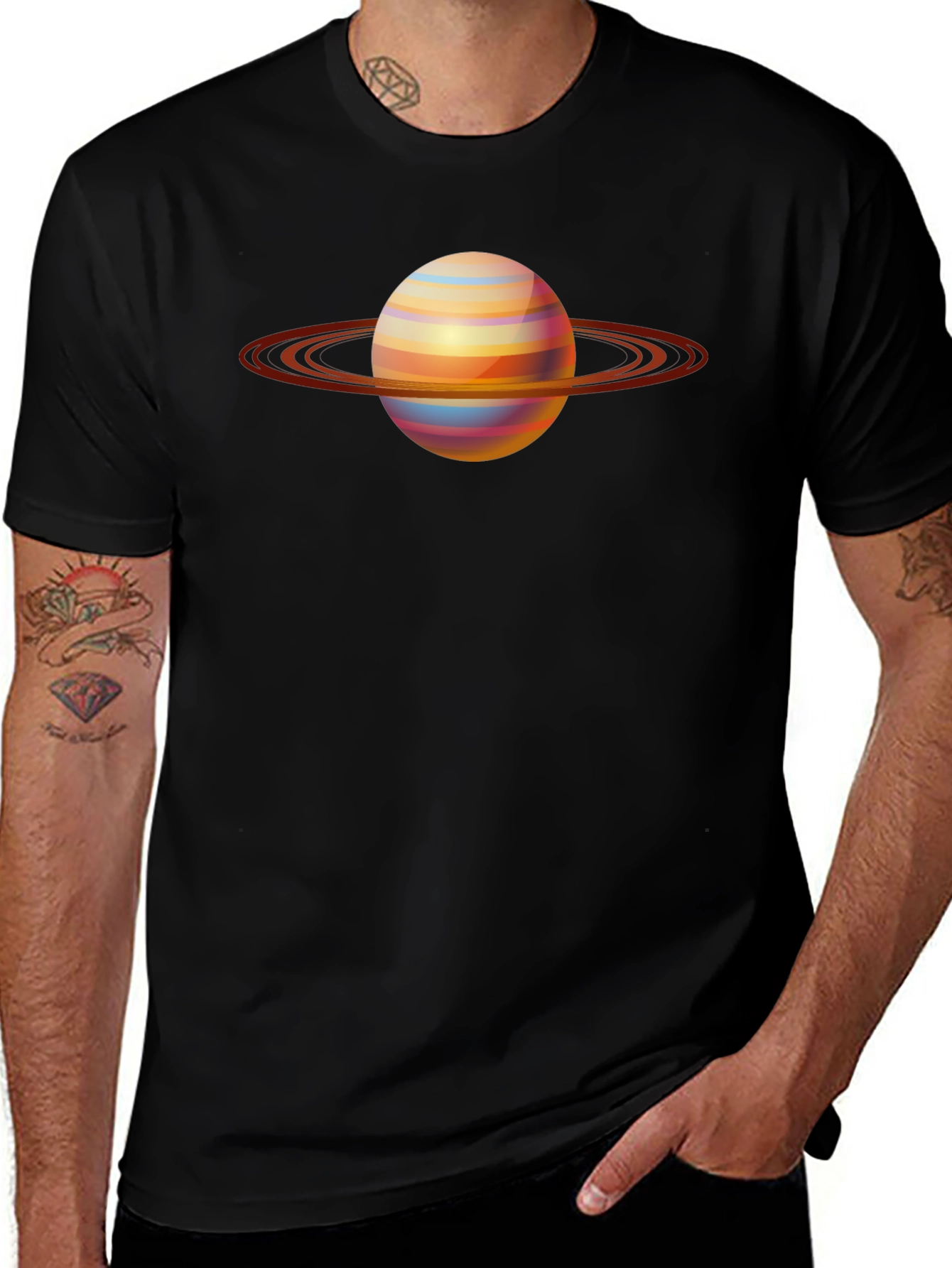 Saturn Graphic T-Shirt - Space Design Tee