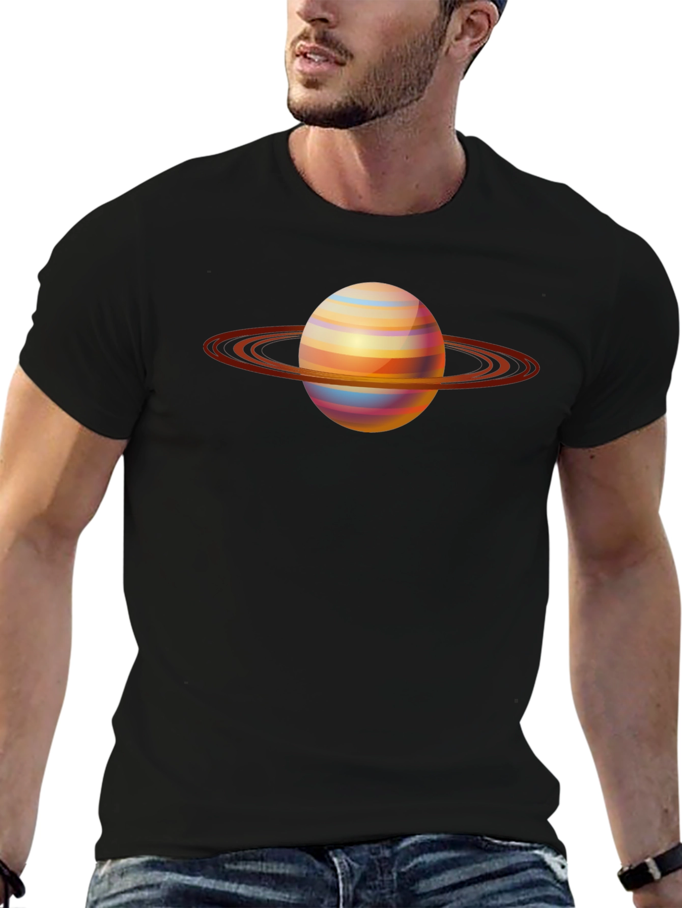 Saturn Graphic T-Shirt - Space Design Tee