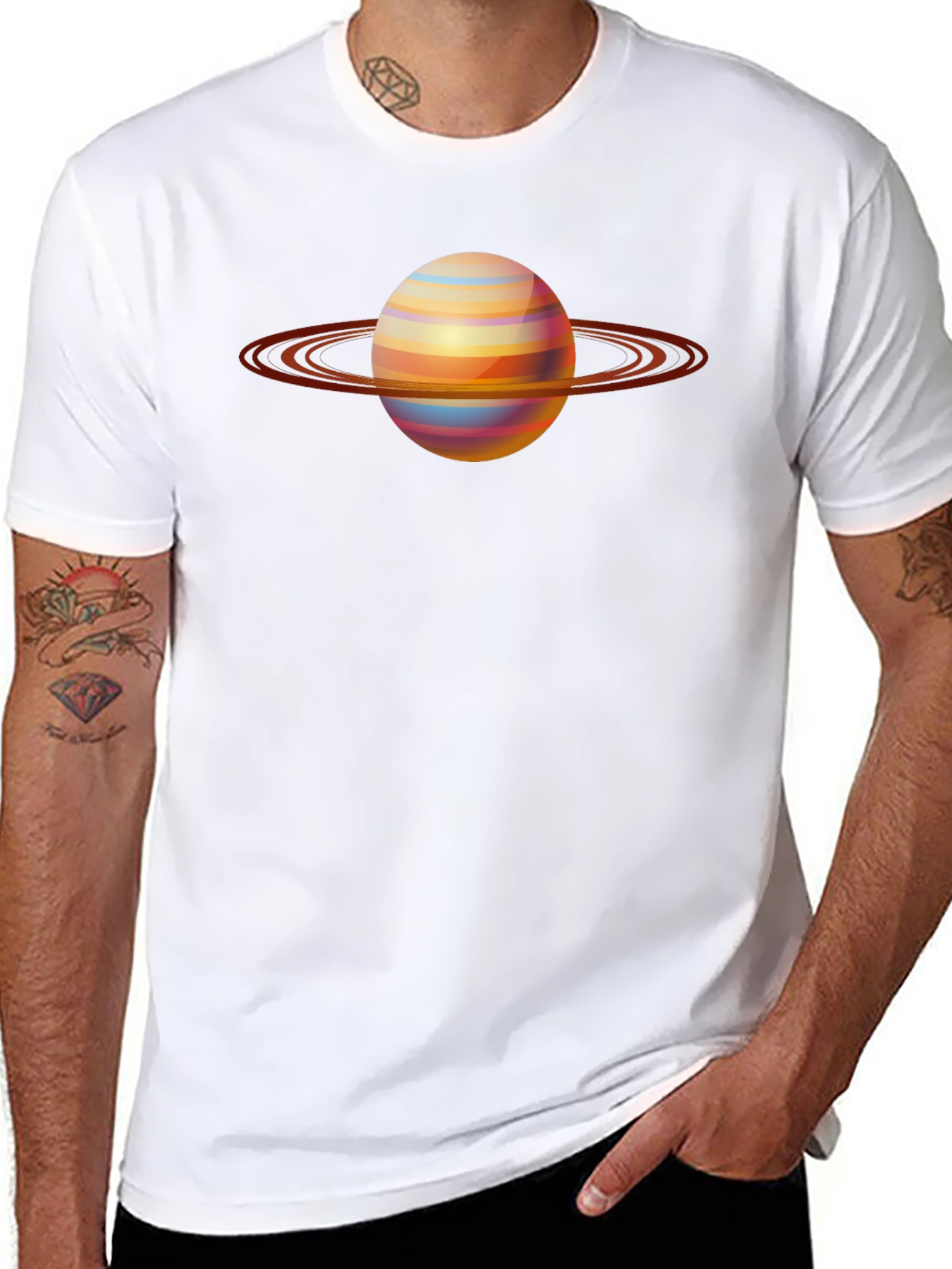 Saturn Graphic T-Shirt - Space Design Tee