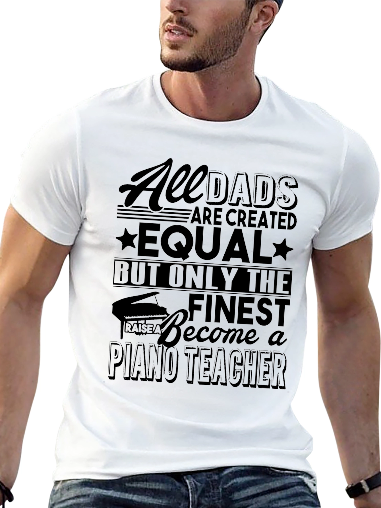 All Dads Piano Teacher Graphic T-Shirt